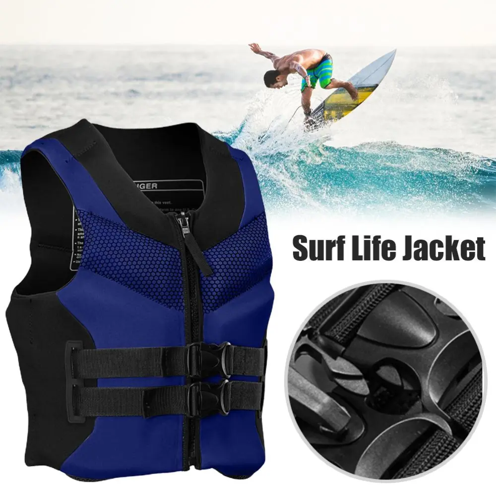 Adult Swimming Vest Life Vest Fishing Vest Wear Resisting Durable Swimming Buoyancy Aid Vest for Water Skiing Surfing Fishing