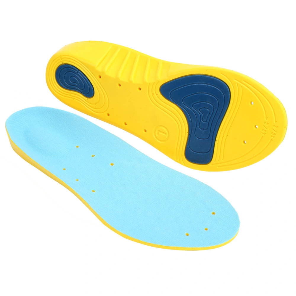 2Pair Foot Support Soft Insoles Sports Breathable Elastic Shoe Pad Running Shoe InsertsS