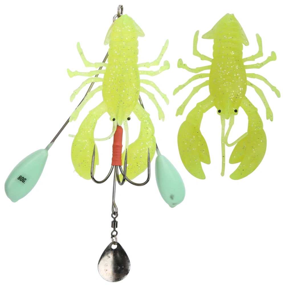 Artificial Simulation Large Lobster Crawfish Lure Bait Deep Sea Trolling Fishing Tackleyellow