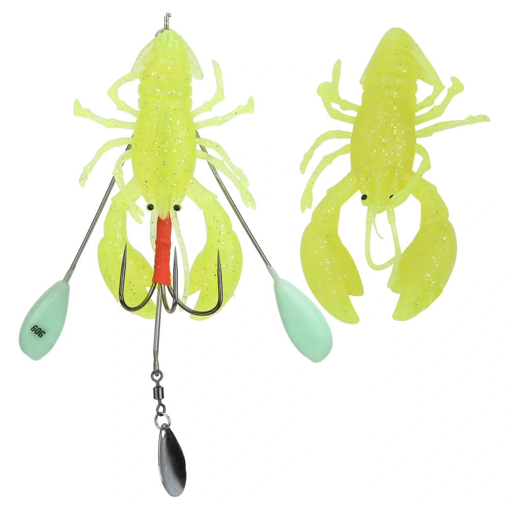 Artificial Simulation Large Lobster Lure Bait Deep Sea Trolling Fishing Accessoryyellow