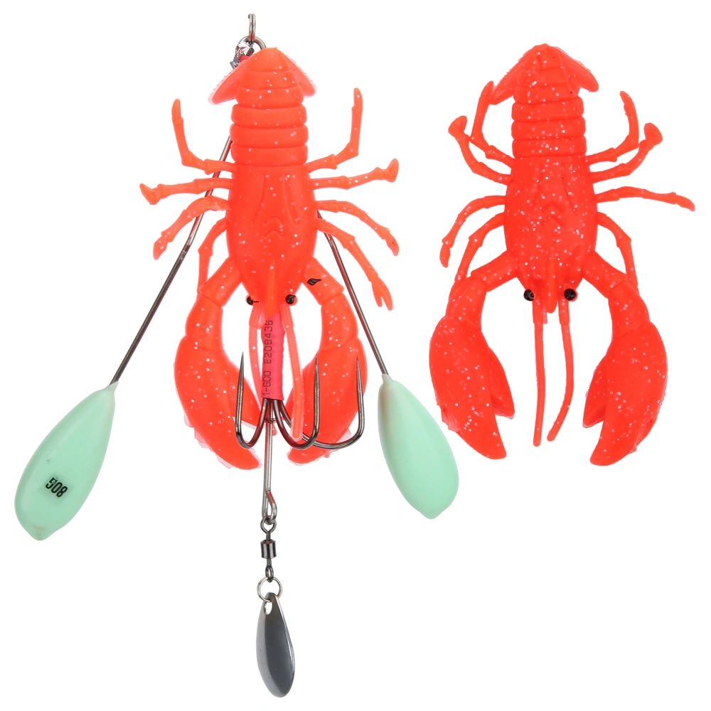 Artificial Simulation Large Lobster Crawfish Lure Bait Deep Sea Trolling Fishing Tacklered