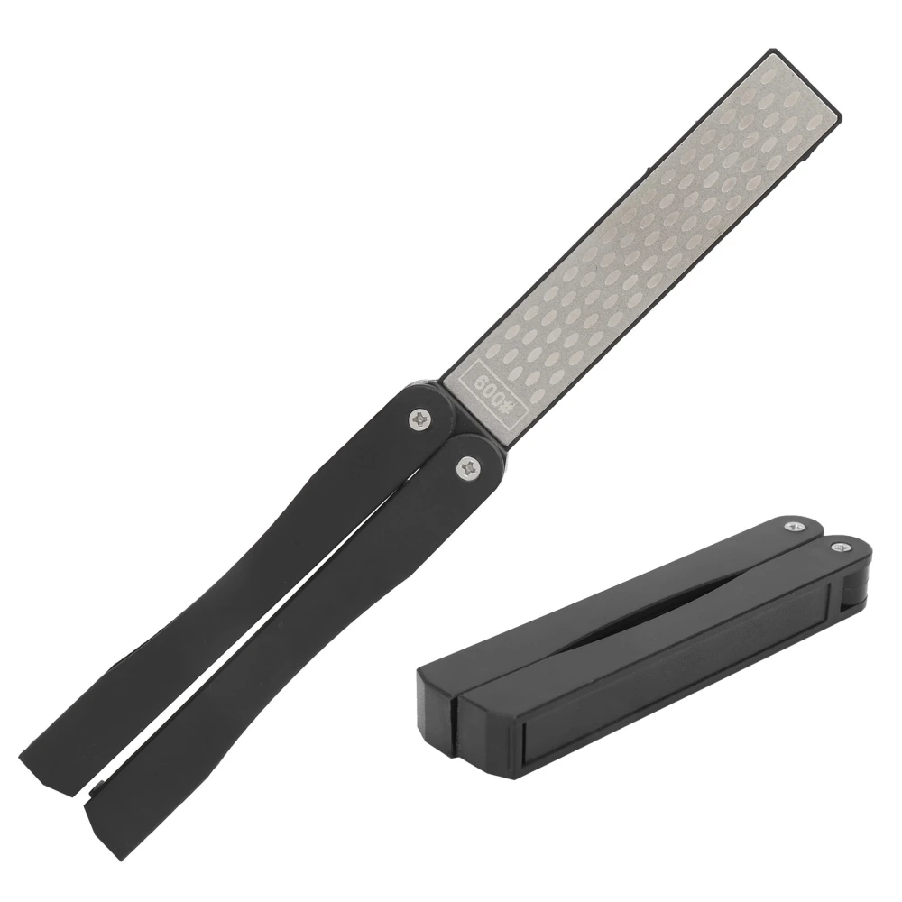 Outdoor Folding Pocket Whetstone Double Sided Knife Sharpening Stone 600 Grit/400 Grit