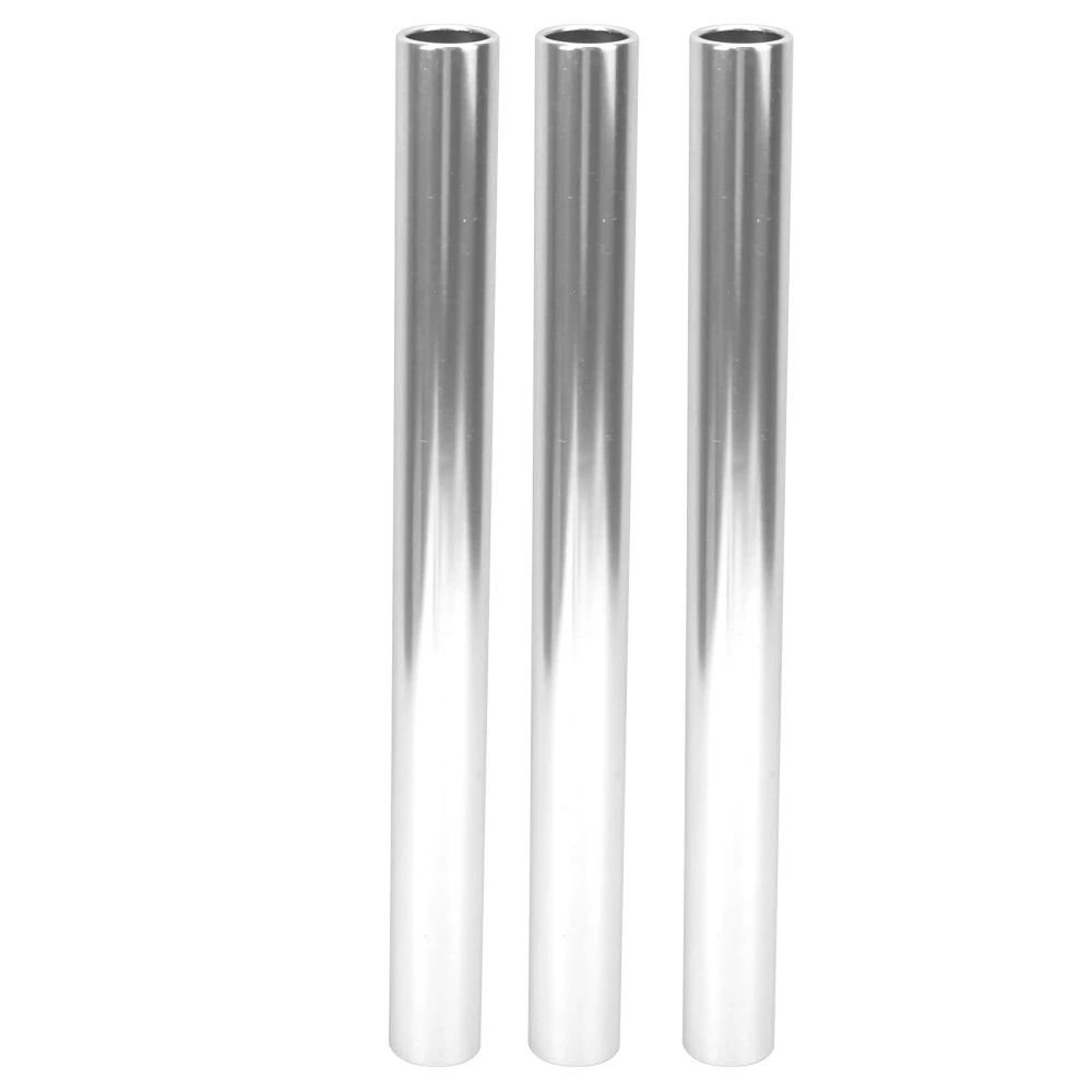 3pcs Relay Baton Aluminium Alloy Track and Field Running Race Baton Sports Game PropsSilver