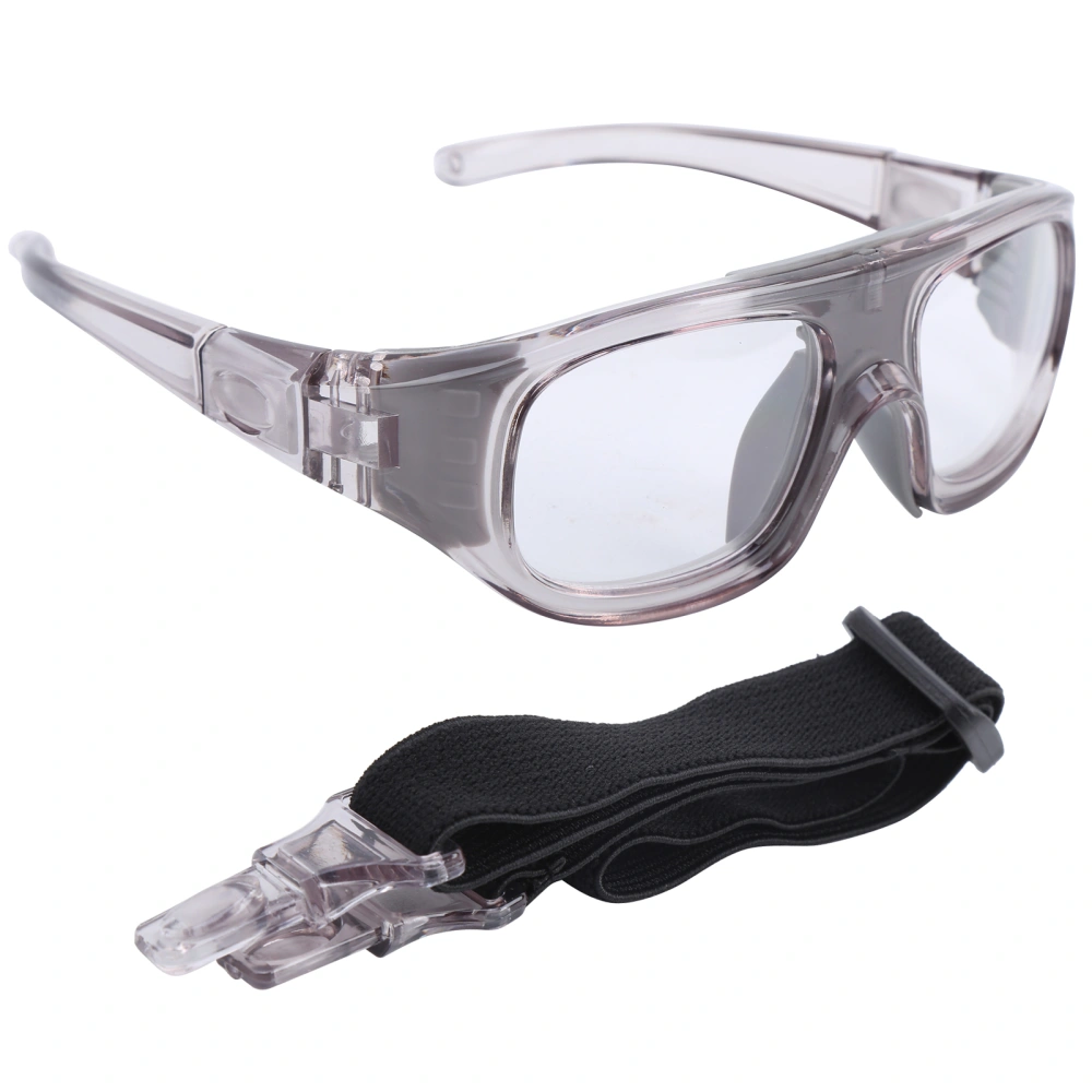 Impactresistant PC Sports Basketball Glasses Removable Headmounted Protective Goggles(gray )