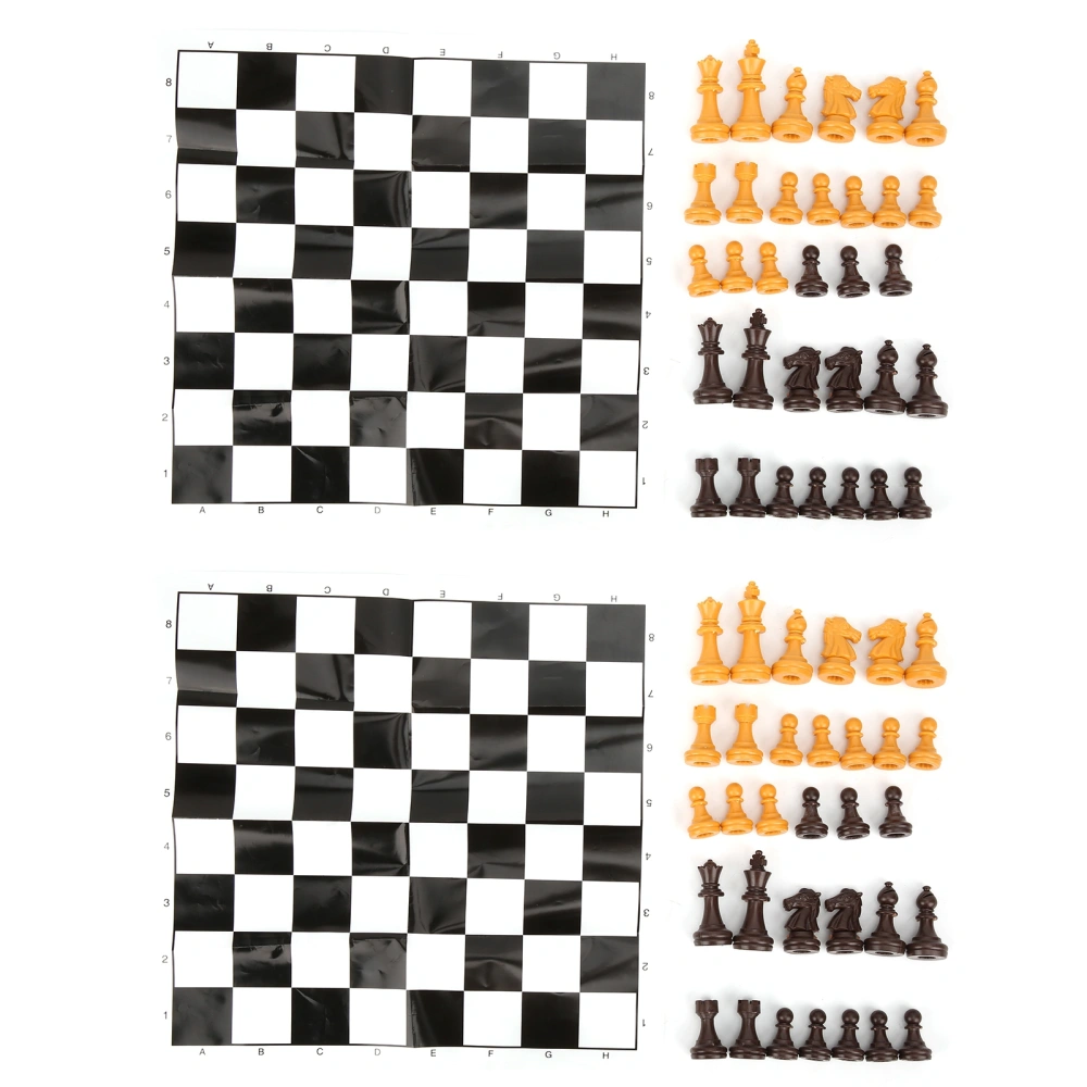 2 Set Chess Game Chess Pieces Set Portable Children Adult Playing Chess Game Toy