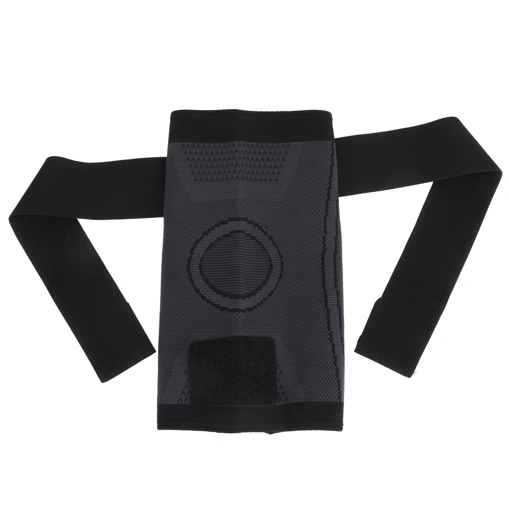 Compression Knee Brace Pressurized Elastic Knee Pads with Strap for Running Basketball FitnessL