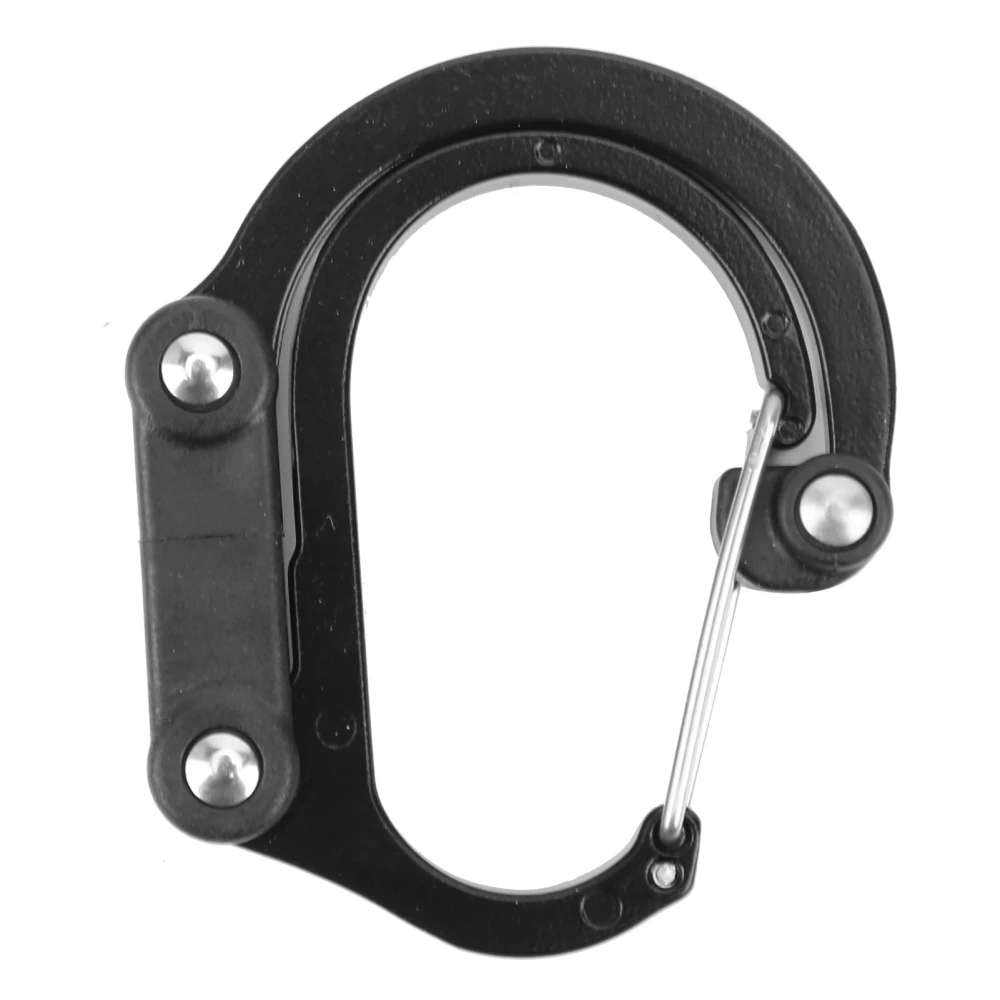 Outdoor Aluminum Alloy Carabiner Clip and Hook Mini for Travel/Luggage/Small BagsBlack