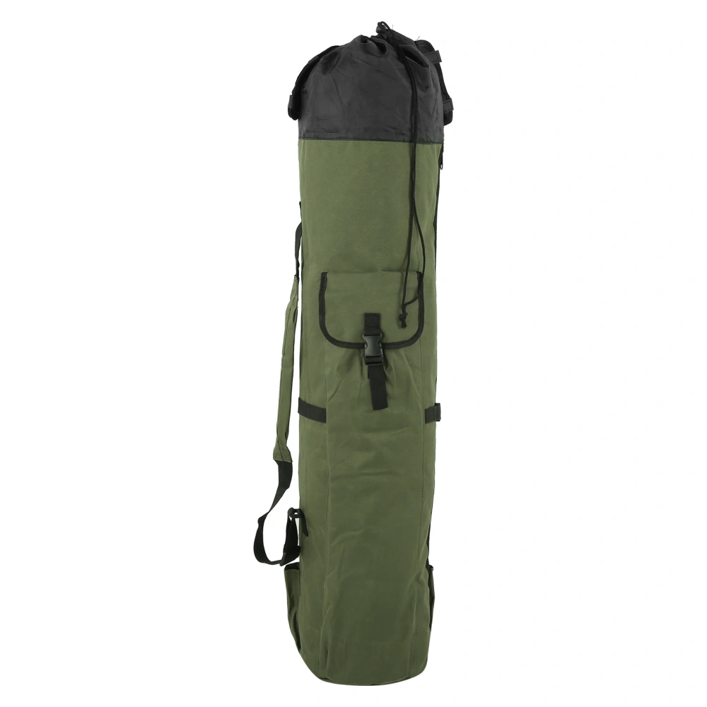 Fishing Tackle Rod Storage Bag Organizer Cylindrical Package Pole Reel Carrier WaterproofMilitary Green