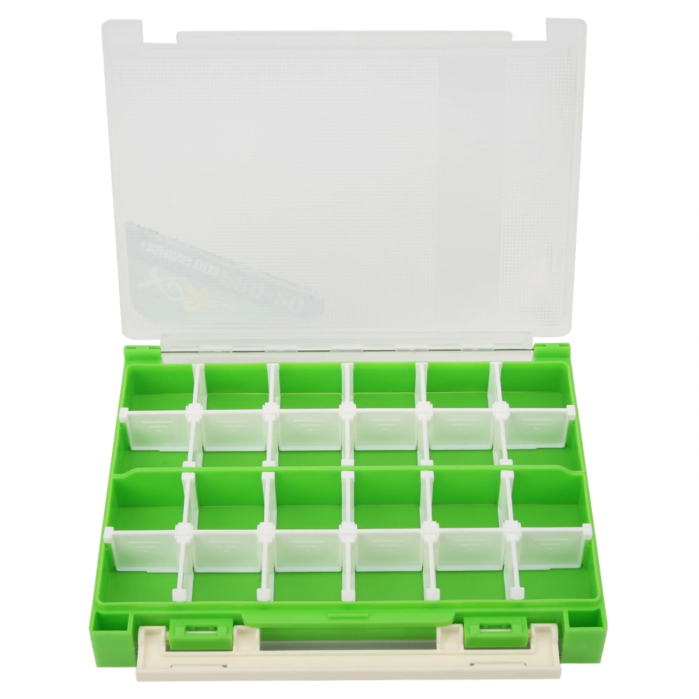 PP ABS EVA Double Layer Insert Bait Box Tackle Lure Storage Case Fishing Gear Accessories Green