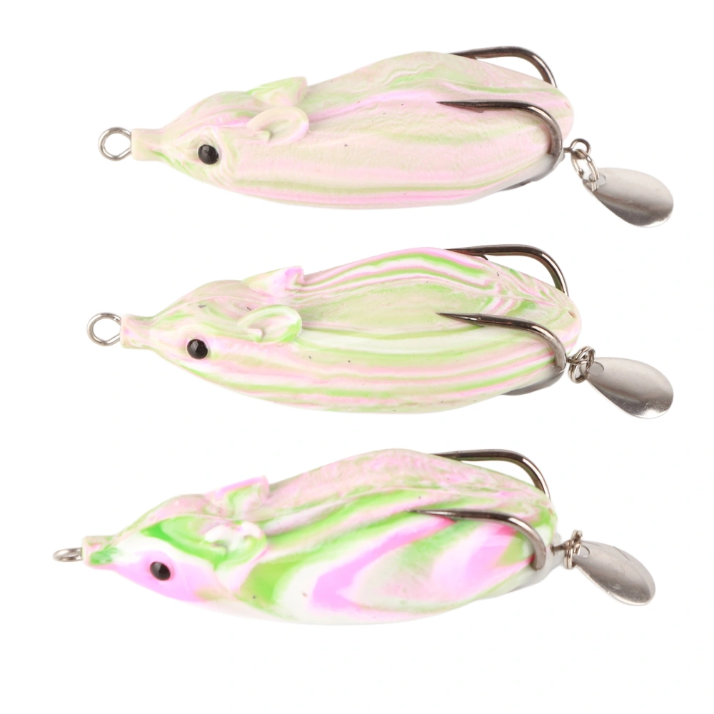 3Pcs Sequin Conversion Soft Artificial Simulation Snakehead Lure Bait Fishing Tackle3#