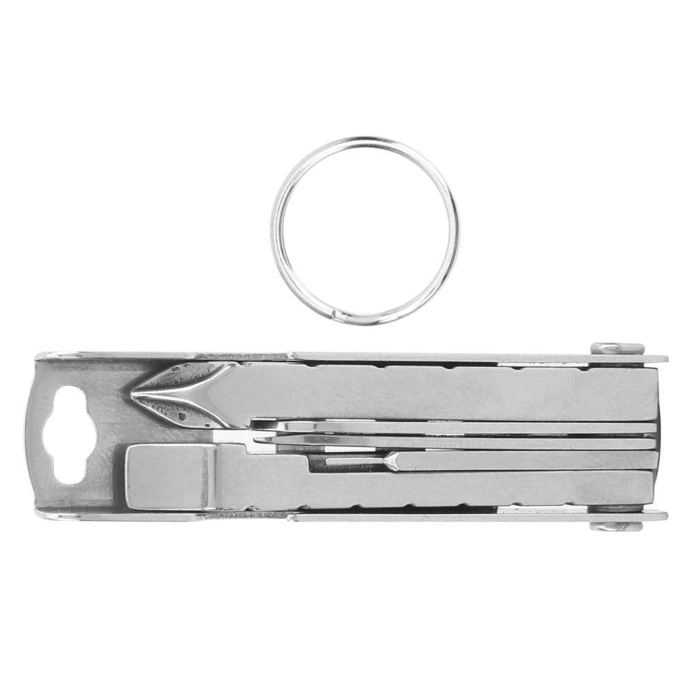 MultiFunctional 12 in 1 Screw Driver Knife Tool Kit Stainless Steel Key Chain Tool