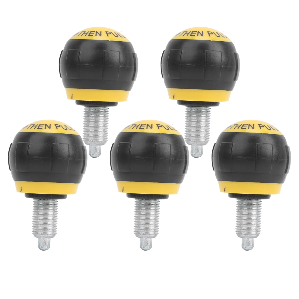 5pcs 50x45mm Fitness Pop Pull Pin Knob Release Synthetic Cardboard Handle Exercise Spare Accessory M16Black and Yellow