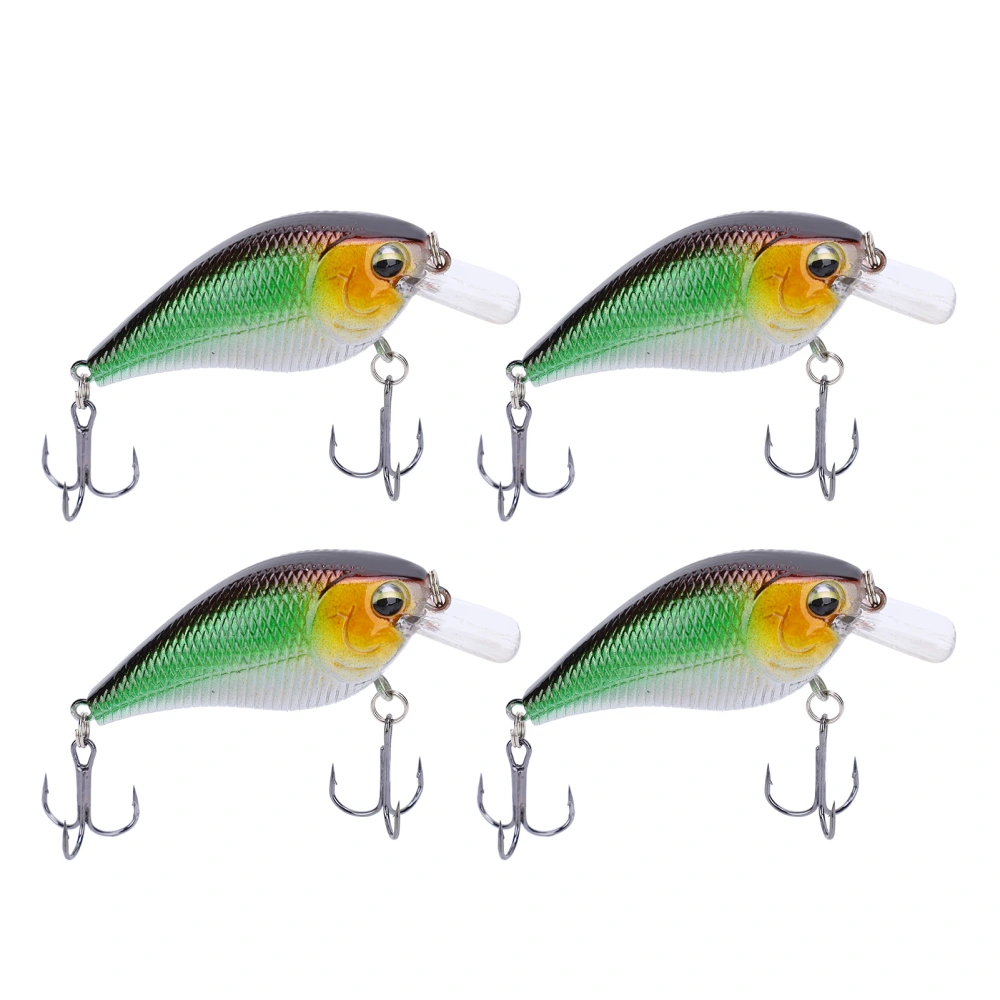 4Pcs Artificial Simulation Plastic Minnow Crank Rock Lure Bait Fishing Accessory6#