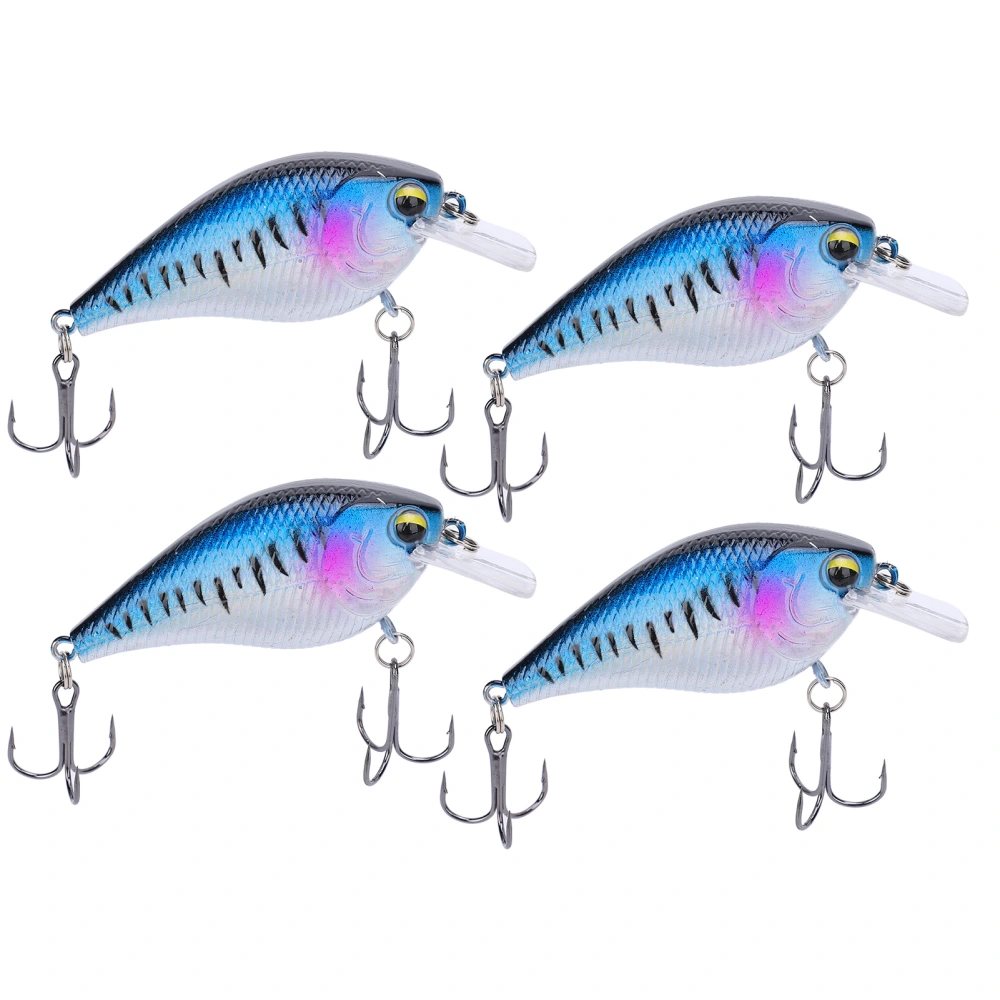 4Pcs Artificial Simulation Plastic Minnow Crank Rock Lure Bait Fishing Accessory4#