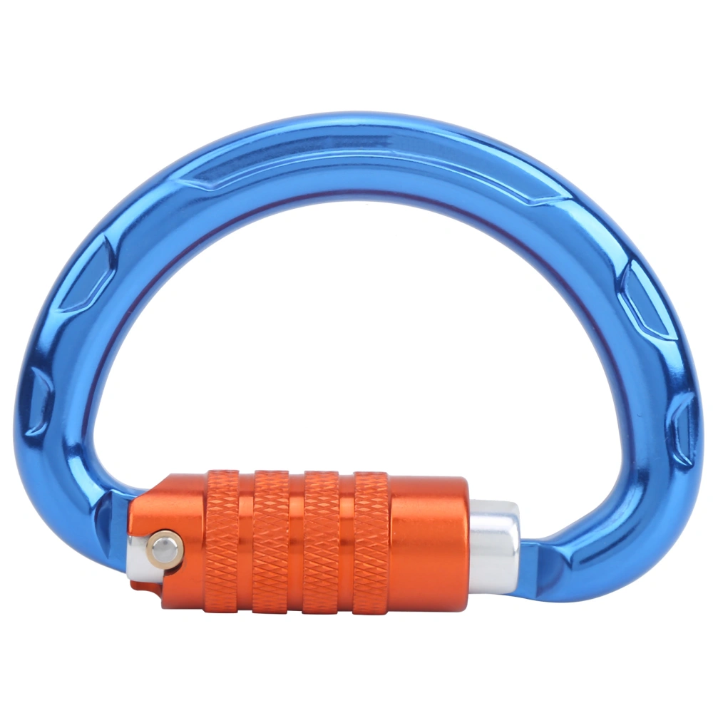 Outdoor SemiCircle Auto Locking Carabiner Mountaineering Climbing Aluminum Clip Hook(Blue )