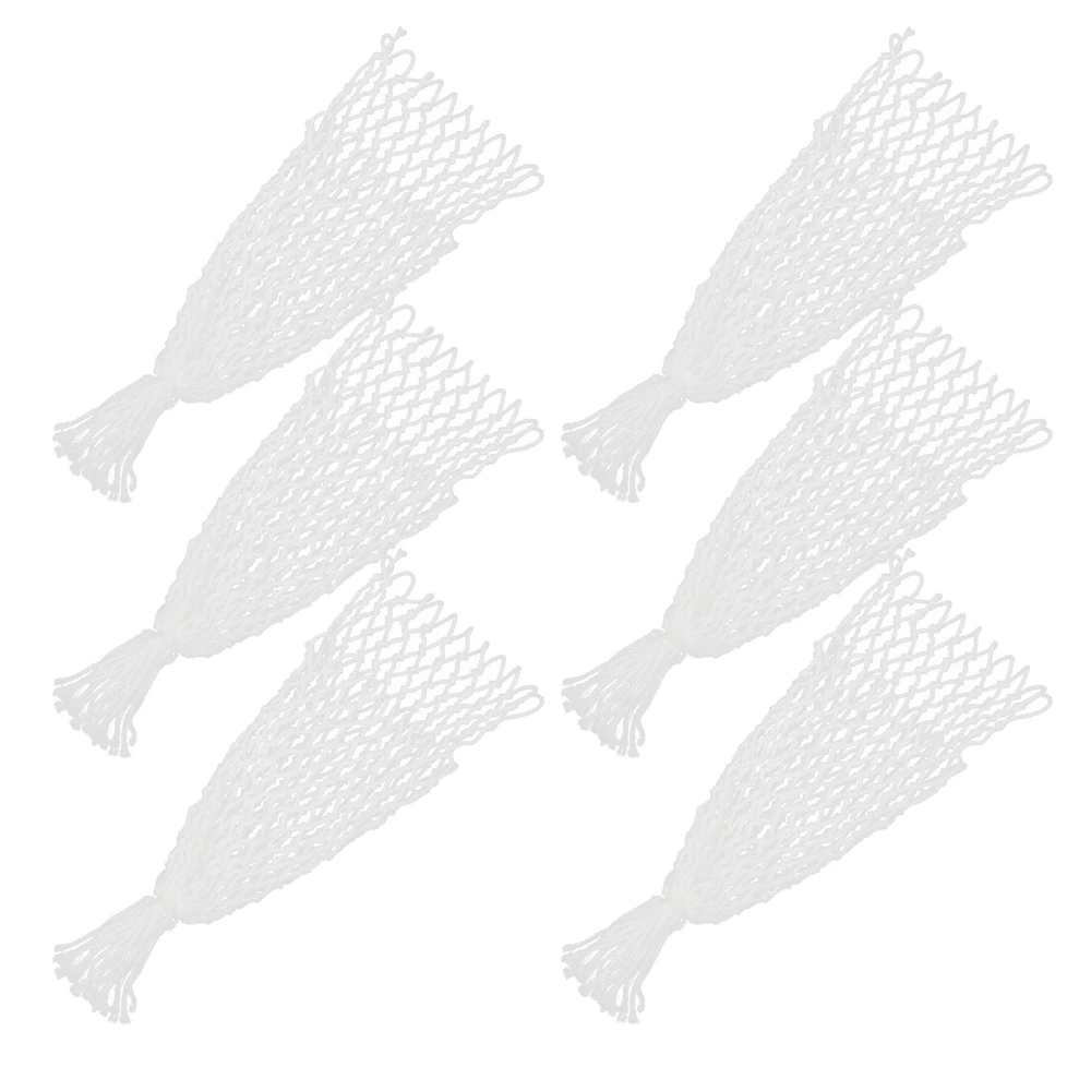 6PCS Billiards Net Pocket Cotton Mesh Bag Pool White Durable Pool Table Accessories