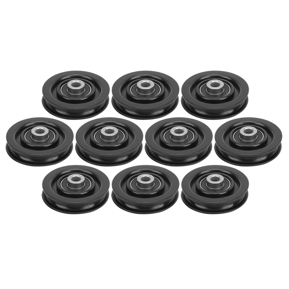 10pcs Nylon Iron Fitness Bearing Pulley Home Gym Attachments Exercise Strength Training Accessory 90mm