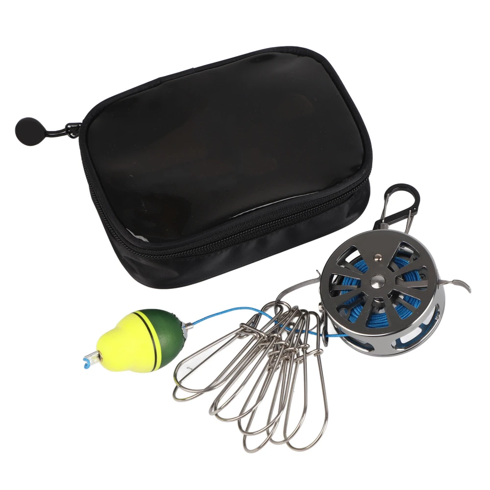 Stretch Fish Lock Raft with Reel Boat Fishing Stainless Steel Fish Buckle Accessory