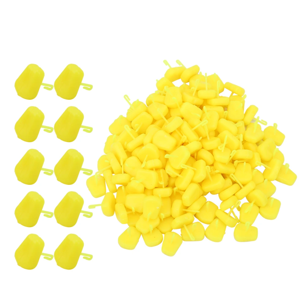 150 Pcs/Set 4 Colored Fishing Floating Corn Soft Artificial Bait Simulation Corn GrainYellow