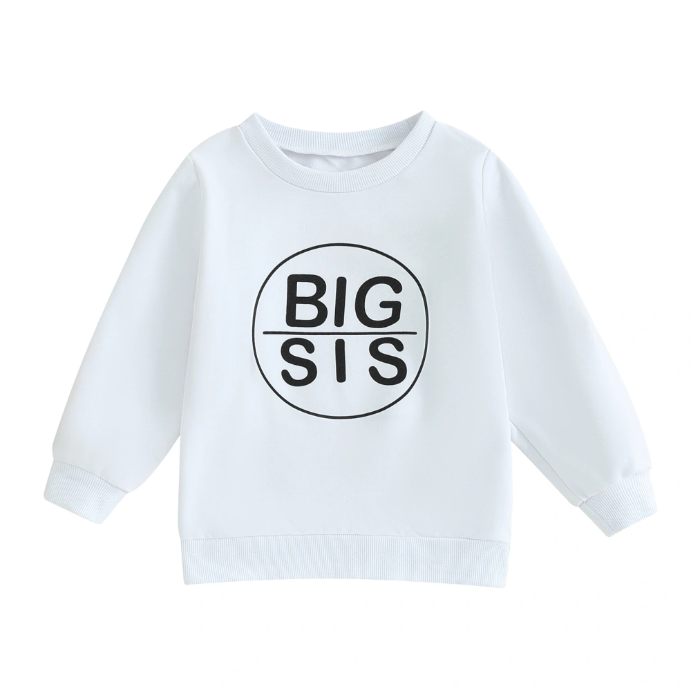 Kids Girl Sweatshirt Letter Print Long Sleeve Pullovers Autumn Tops