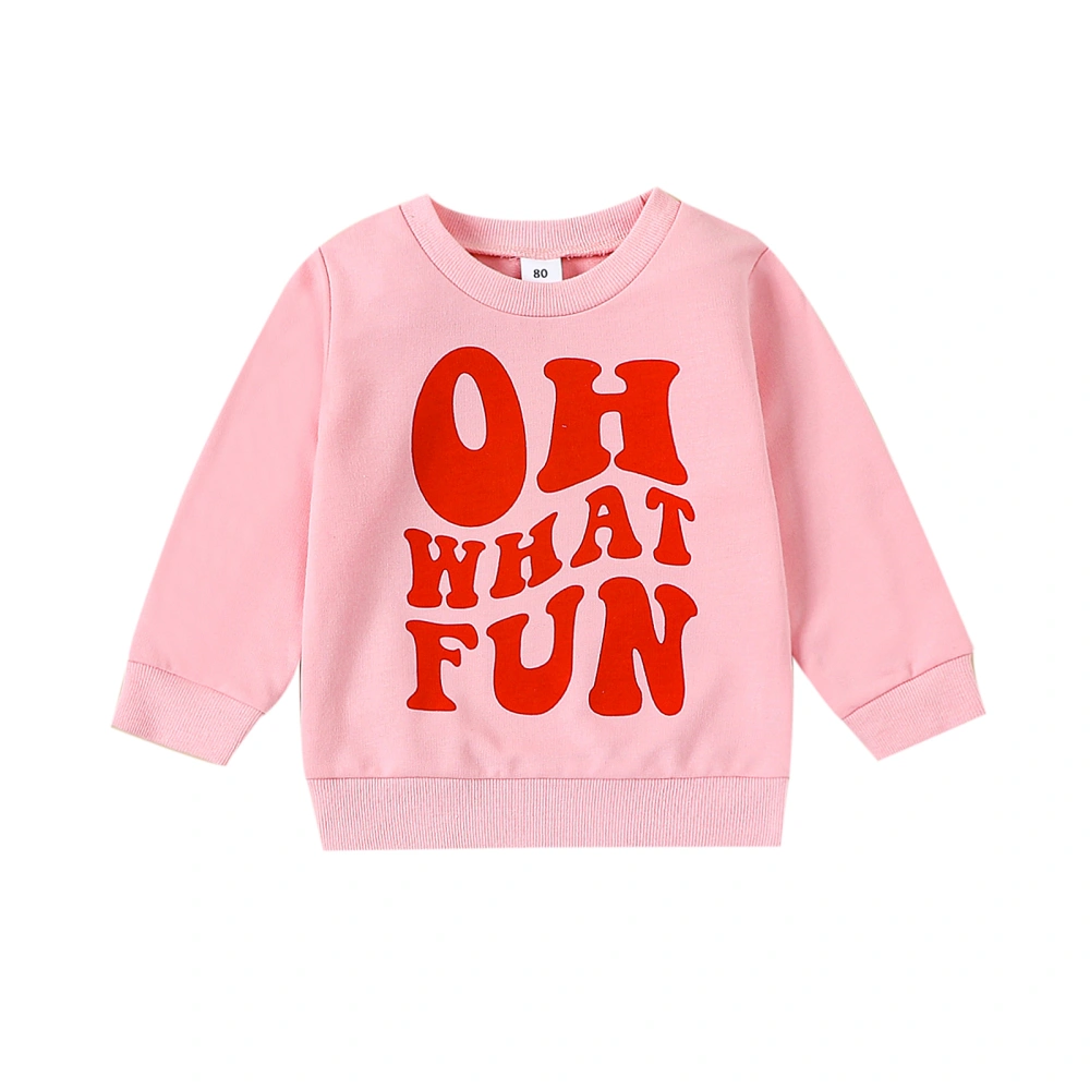 Baby Christmas Sweatshirts Long Sleeve Letter Print Loose Pullover