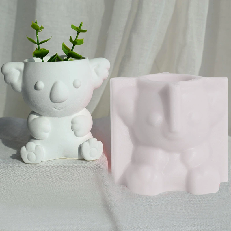 Animal Koala Flowerpot Silicone Mold Diy