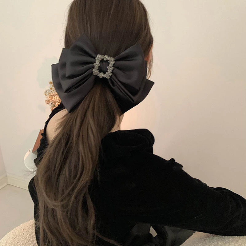 Bow Ribbon Hairpin Female Bang Clip