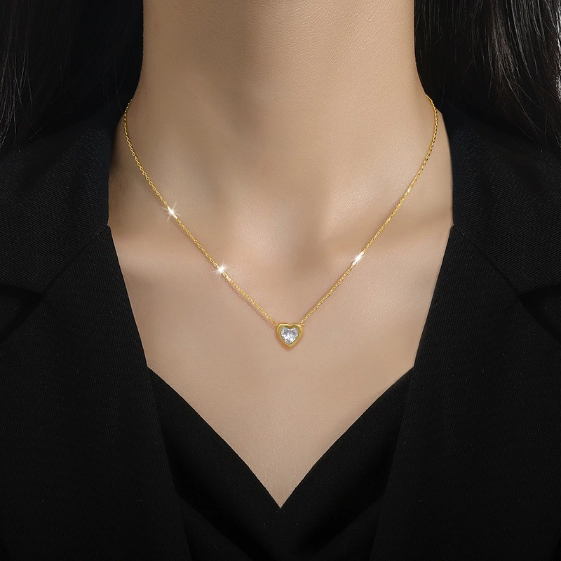 Solstice Heart Gold Necklace