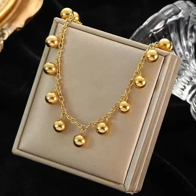 Women's Alloy Necklace Simple Plastic Ball Necklace