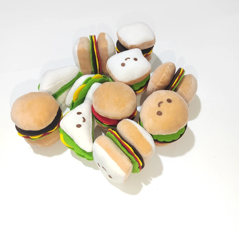 Decompression Hamburger Pet Sounding Toy