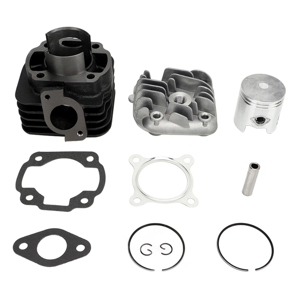 11Pcs Cylinder Piston Kit 47mm Bore Aluminium Alloy Top End Rebuild Set for Jog 50cc 2 Stroke 1E40QMB Engine