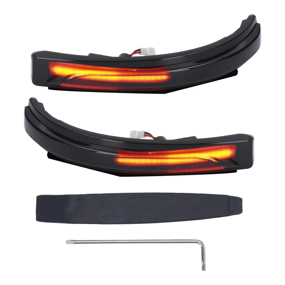 Pair Door Side Mirror Dynamic Turn Signal Light Smoky Lens Replacement for Kia Sorento 2016‑2020