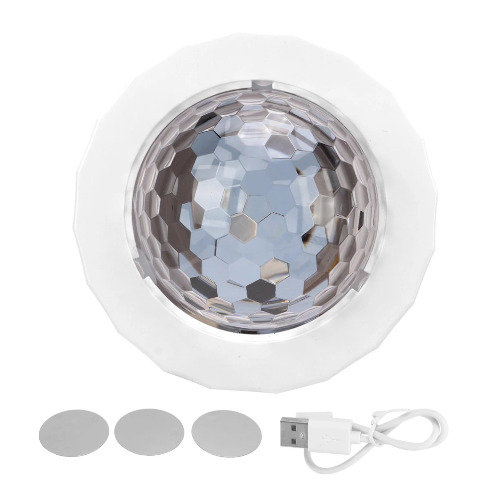 USB Ceiling Projector Lamp 3 Light Colors Sound Activated Dome Interior Decoration Universal for Home Car