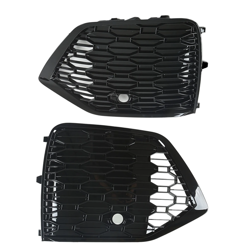 2Pcs Front Fog Lamp Light Grille Cover for RSQ8 Style Glossy Black for Q5 80A Facelift 2021 and Beyond