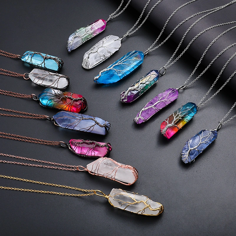 1 PCS Classic Fashion Irregular Natural Stone Pendant Necklace Wedding Necklace Jewelry