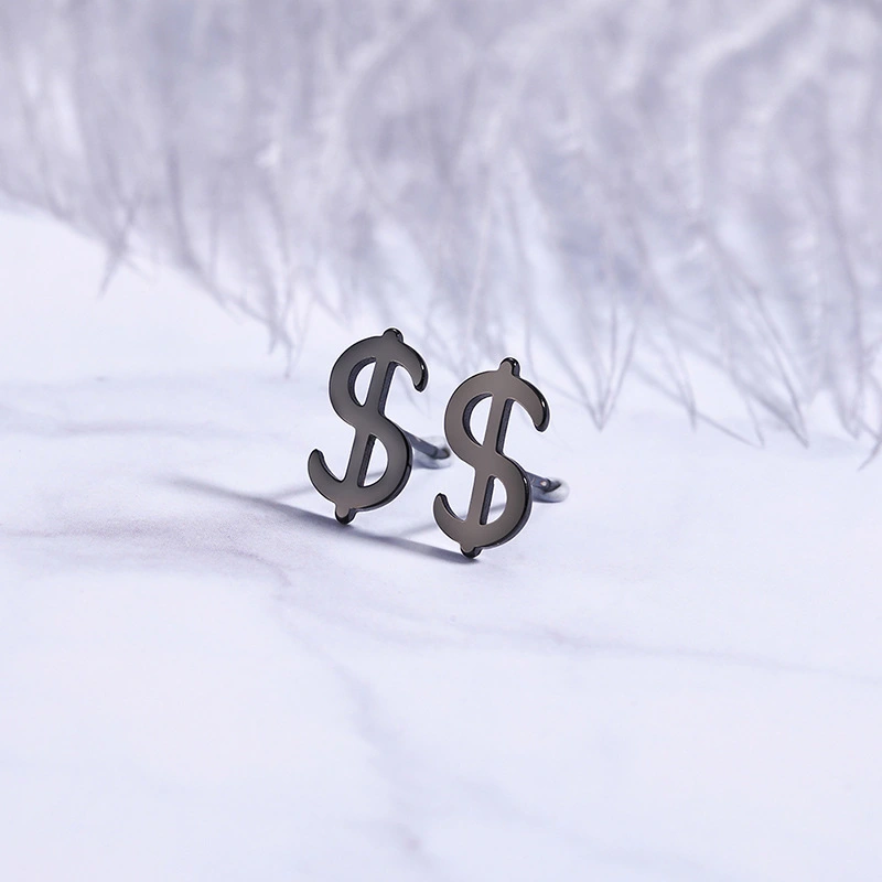 Titanium Steel Cutting Dollar Shape 304 Stainless Steel Studs