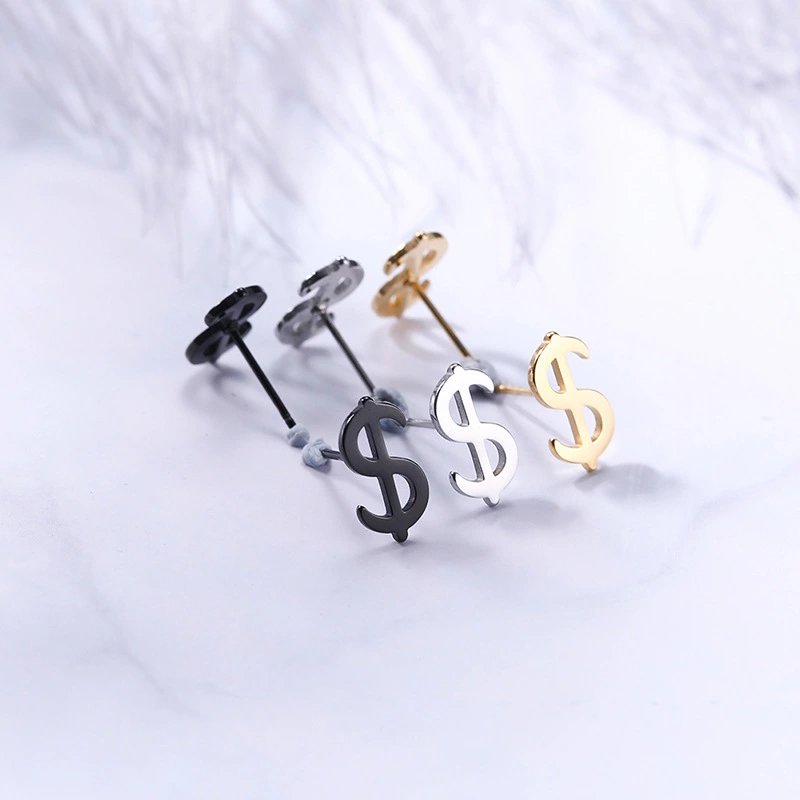 Titanium Steel Cutting Dollar Shape 304 Stainless Steel Studs