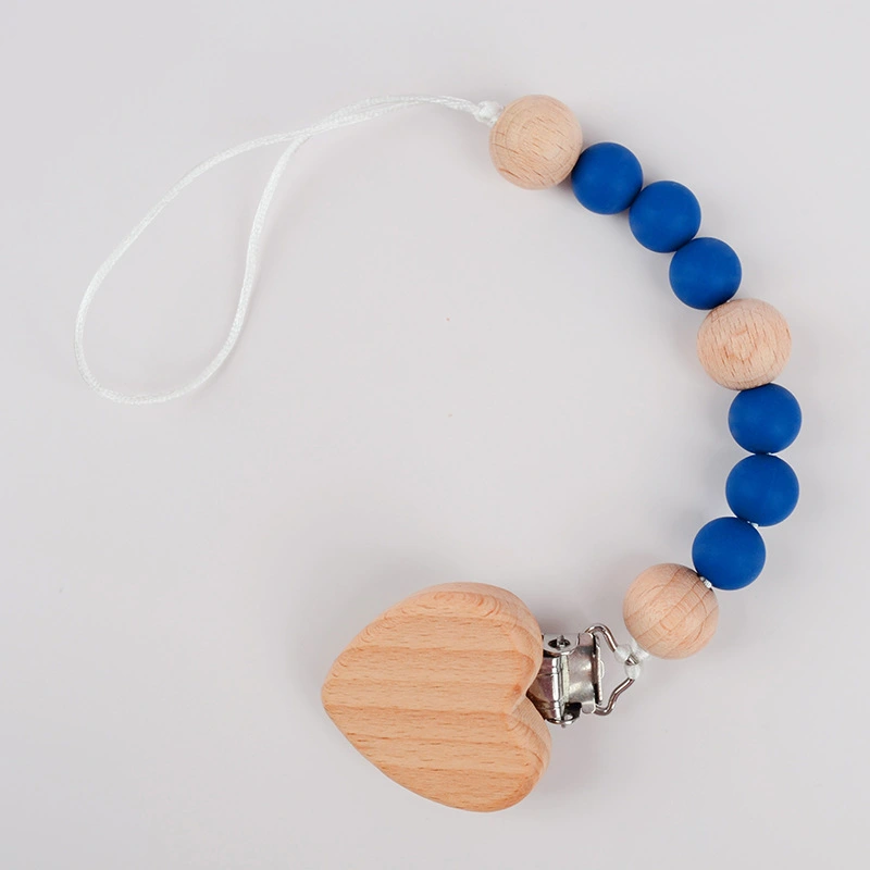 Five-pointed Star Beech Pacifier Clip Love Heart Fork