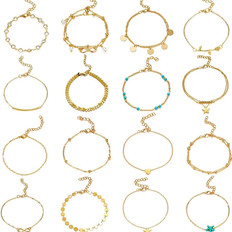 A Variety Of Combination Anklets