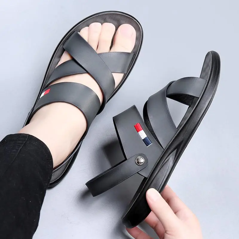 Two Layer Cowhide Wear Resistant Bottom Outdoor Sandals
