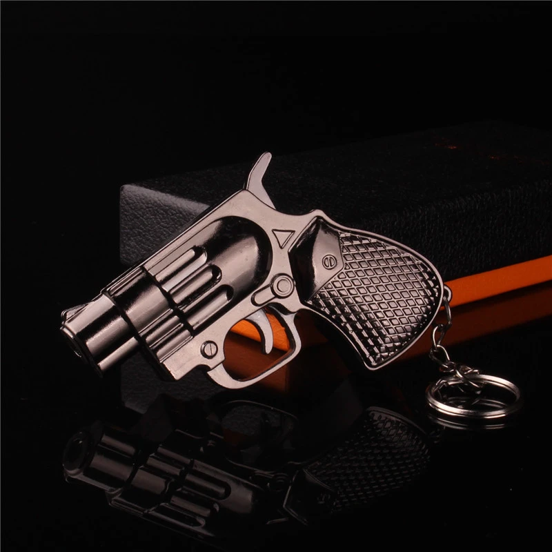 Metal Small Model Guns Lighter Keychain