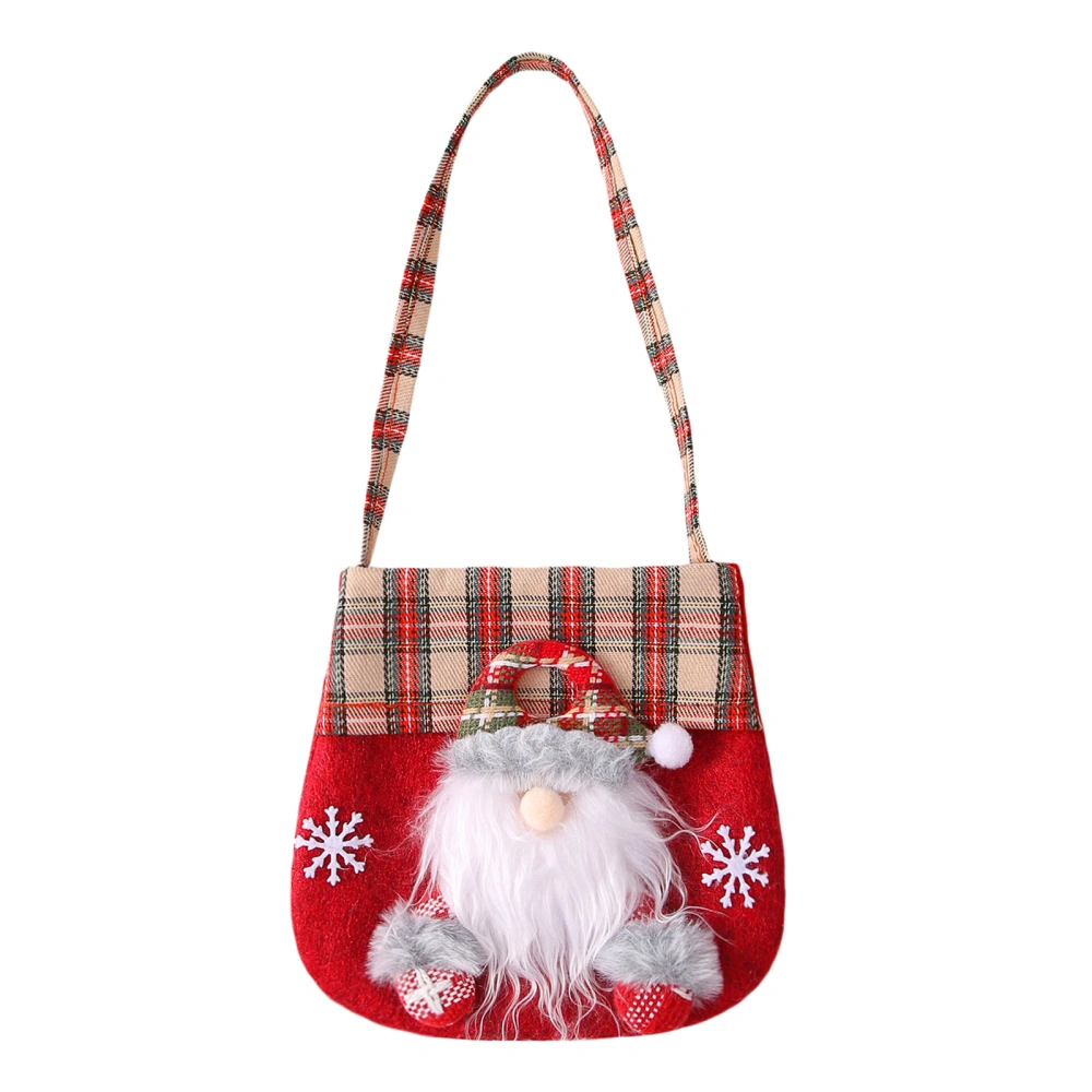 Christmas Candy Bag, Santa Claus/Snowman/Deer Patchwork Tote Bag