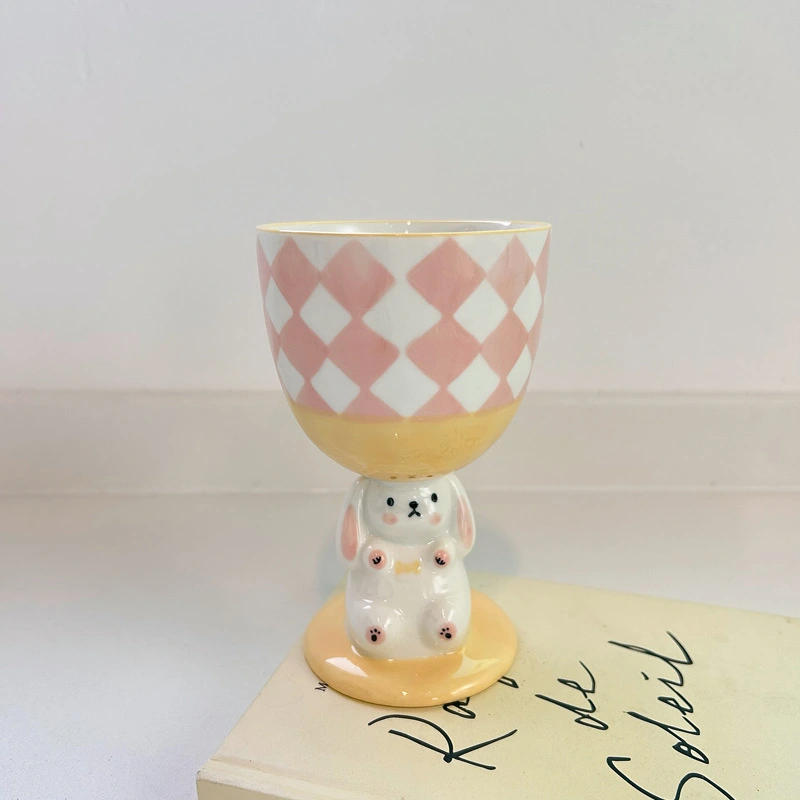 Healing Rabbit Goblet Cute Hand Painted