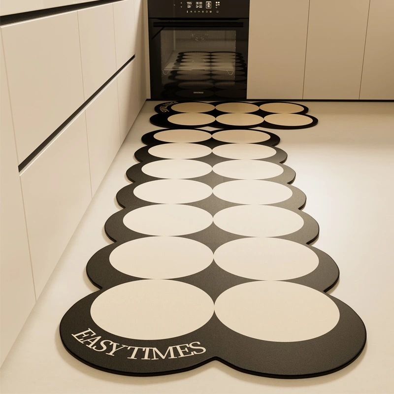 French Cream Style Kitchen Floor Mat Absorbent
