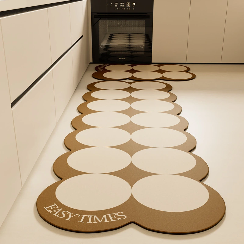 French Cream Style Kitchen Floor Mat Absorbent