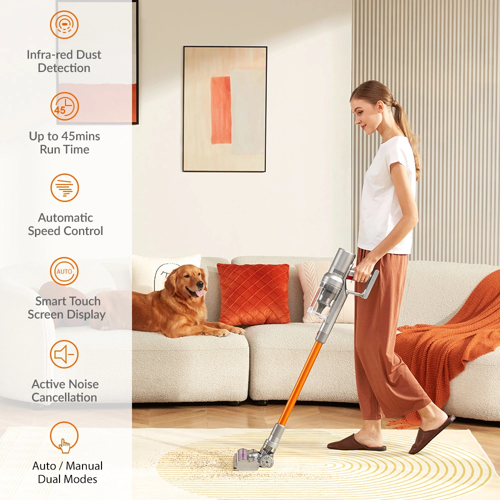 Handheld Wireless High-power Induction Touch Screen Vacuum Cleaner