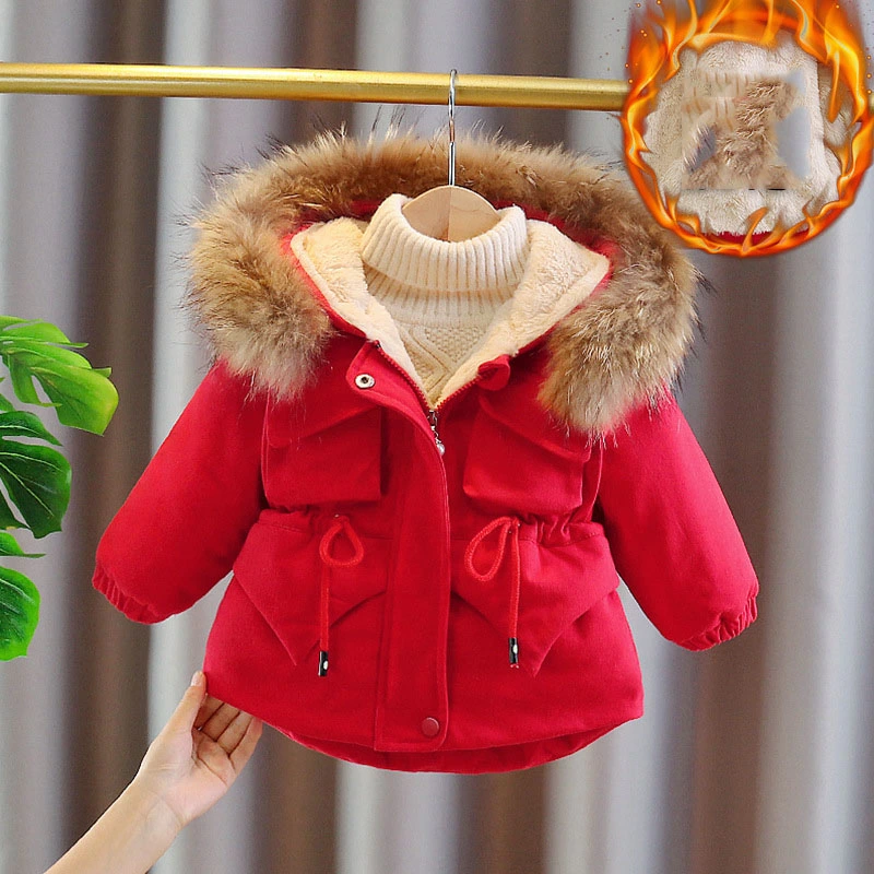 2023 new fashion children's fleece thickened down jacket