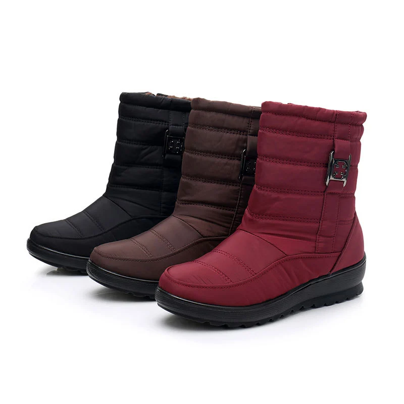 New Ankle Boots Women Snow Boots Mother Shoes Waterproof Casual Boots Ladies Footwear Plus Fur Warm