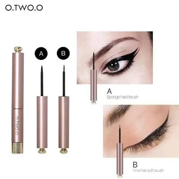 O.TWO.O Liquid Eyeliner Pencil Waterproof Black Eye Liner Pen Long Lasting Super Slim Eye Liner Pencil Quick Dry Eyes Makeup Kit