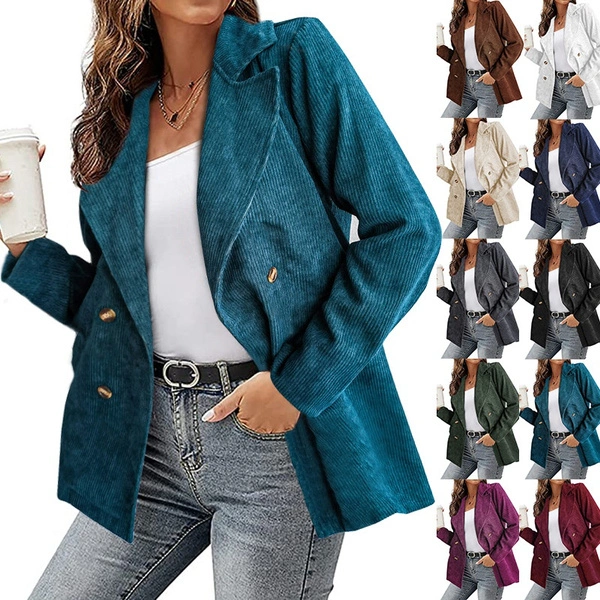 Women's Jackets 2023 Autumn and Winter New Jacket Solid Color Fashion Coat